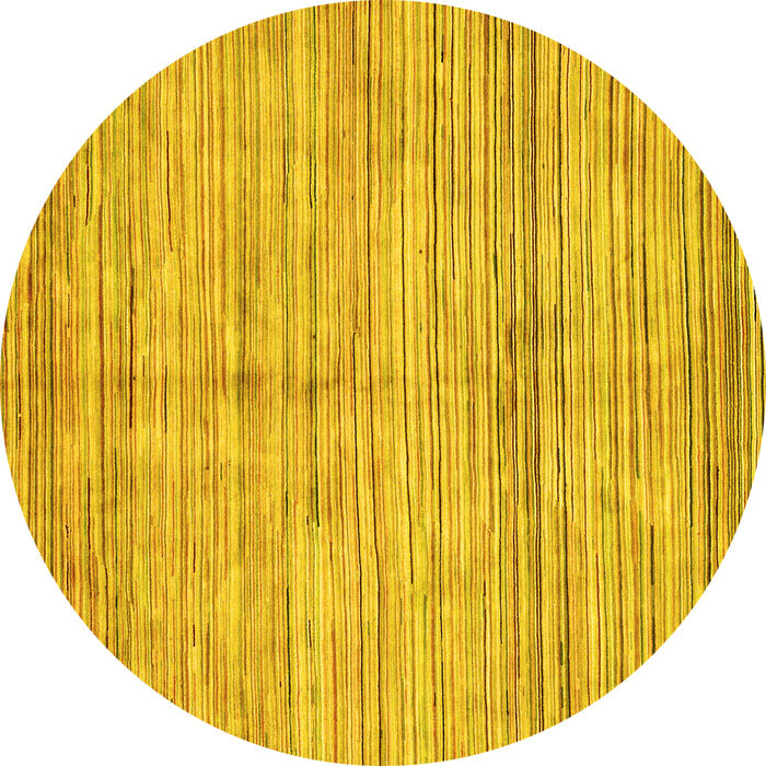 Round Oriental Yellow Modern Rug, abs3048yw