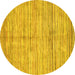 Round Oriental Yellow Modern Rug, abs3048yw