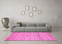 Machine Washable Oriental Pink Modern Rug, wshabs3048pnk