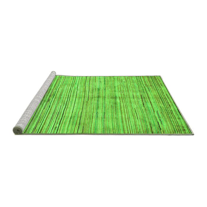 Sideview of Machine Washable Oriental Green Modern Area Rugs, wshabs3048grn
