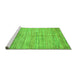 Sideview of Machine Washable Oriental Green Modern Area Rugs, wshabs3048grn