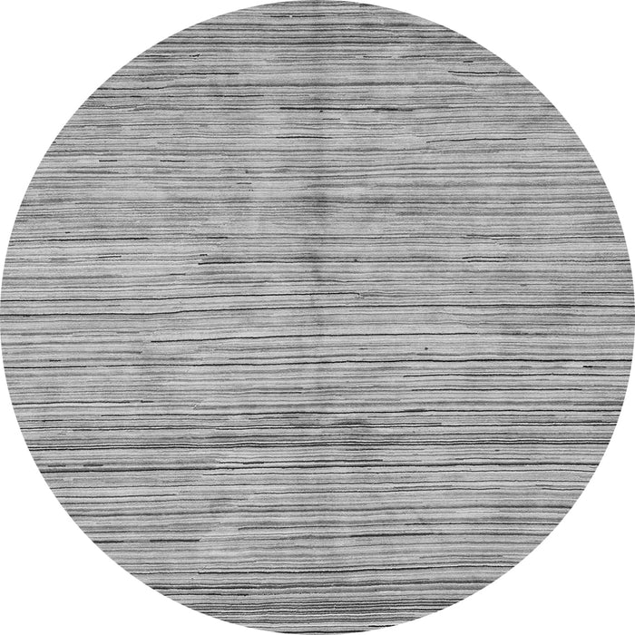 Round Machine Washable Oriental Gray Modern Rug, wshabs3048gry