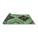 Sideview of Oriental Light Blue Modern Rug, abs3049lblu