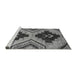 Sideview of Machine Washable Oriental Gray Modern Rug, wshabs3049gry