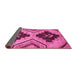 Sideview of Oriental Pink Modern Rug, abs3049pnk