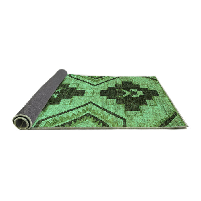 Sideview of Oriental Turquoise Modern Rug, abs3049turq