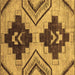 Square Oriental Brown Modern Rug, abs3049brn