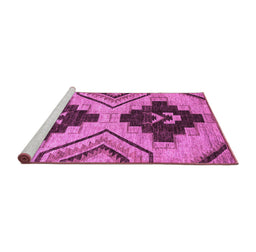 Sideview of Machine Washable Oriental Purple Modern Area Rugs, wshabs3049pur