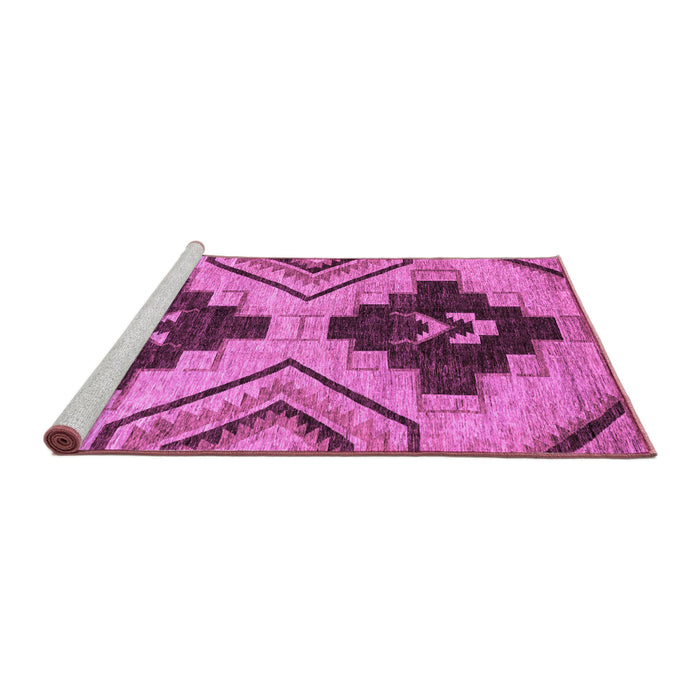 Sideview of Machine Washable Oriental Purple Modern Area Rugs, wshabs3049pur