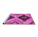 Sideview of Machine Washable Oriental Purple Modern Area Rugs, wshabs3049pur