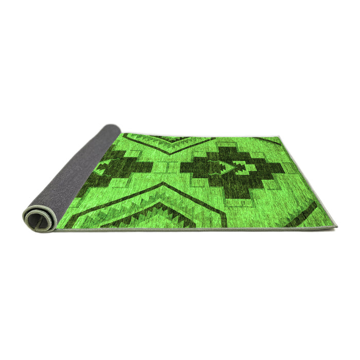 Sideview of Oriental Green Modern Rug, abs3049grn