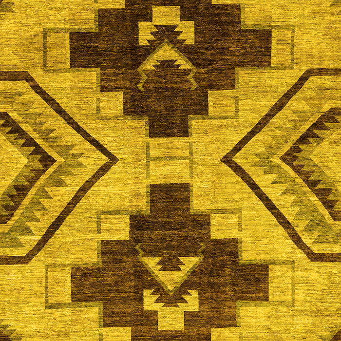 Machine Washable Oriental Yellow Modern Rug, wshabs3049yw