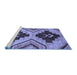 Sideview of Machine Washable Oriental Blue Modern Rug, wshabs3049blu