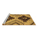 Sideview of Machine Washable Oriental Brown Modern Rug, wshabs3049brn