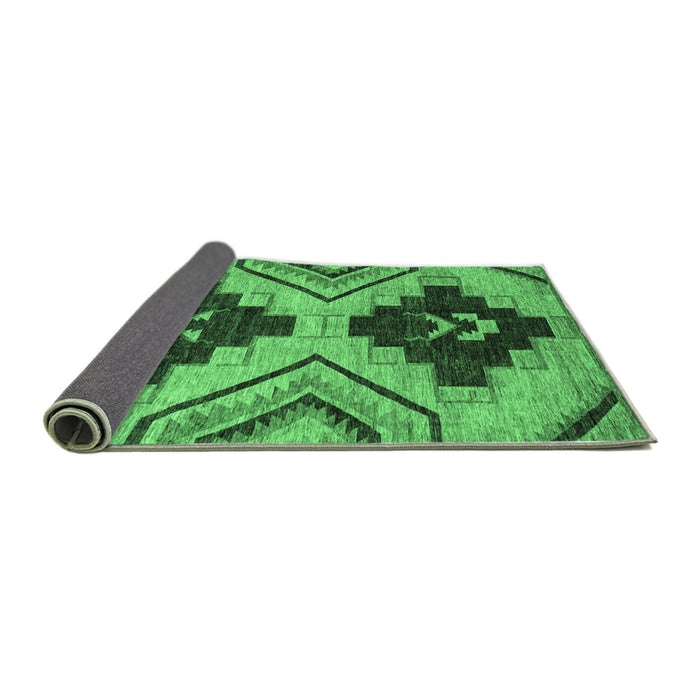 Sideview of Oriental Emerald Green Modern Rug, abs3049emgrn