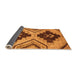 Sideview of Oriental Orange Modern Rug, abs3049org