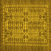 Square Southwestern Yellow Country Rug, abs304yw