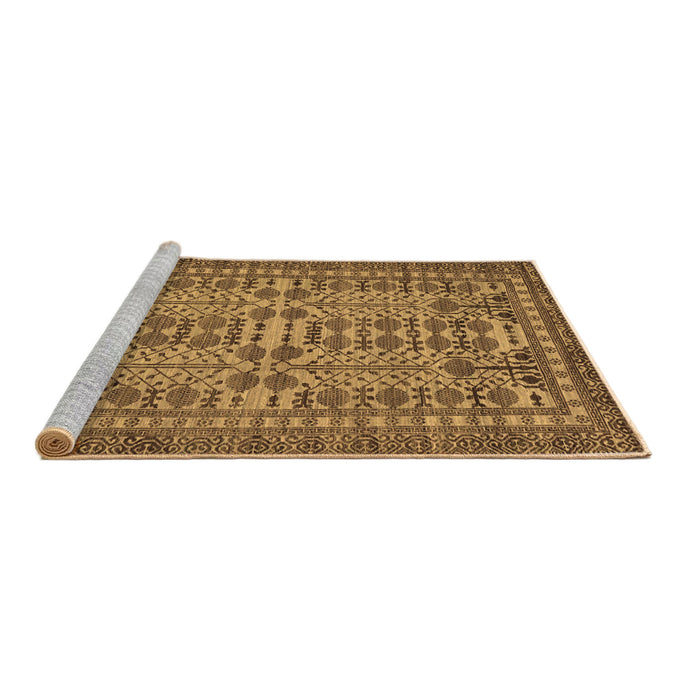 Sideview of Machine Washable Southwestern Brown Country Rug, wshabs304brn