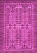 Machine Washable Southwestern Pink Country Rug, wshabs304pnk