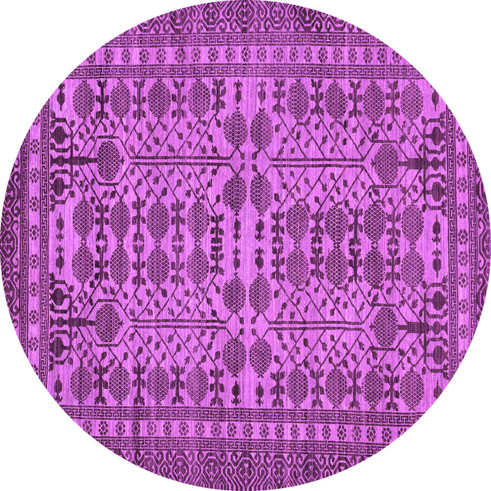 Round Southwestern Purple Country Rug, abs304pur