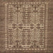 Square Abstract Light Copper Gold Southwestern Rug, abs304