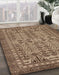 Abstract Light Copper Gold Southwestern Rug in Family Room, abs304