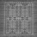 Square Southwestern Gray Country Rug, abs304gry