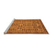 Sideview of Machine Washable Southwestern Orange Country Area Rugs, wshabs304org