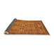 Sideview of Southwestern Orange Country Rug, abs304org