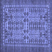 Square Southwestern Blue Country Rug, abs304blu