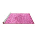 Sideview of Machine Washable Abstract Pink Modern Rug, wshabs3050pnk