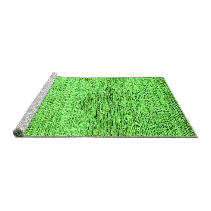 Sideview of Machine Washable Abstract Green Modern Area Rugs, wshabs3050grn