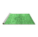 Sideview of Machine Washable Abstract Emerald Green Modern Area Rugs, wshabs3050emgrn