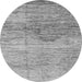 Round Abstract Gray Modern Rug, abs3050gry