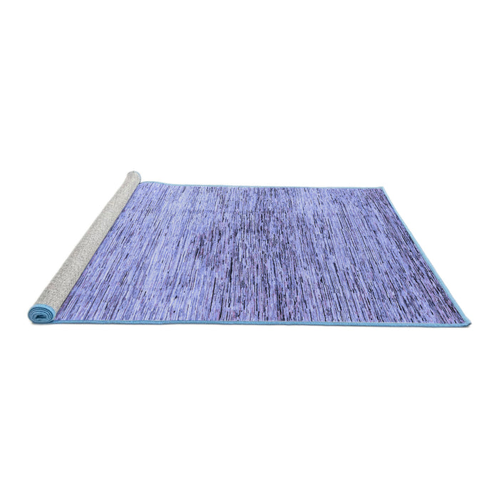 Sideview of Machine Washable Abstract Blue Modern Rug, wshabs3050blu