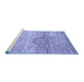 Sideview of Machine Washable Abstract Blue Modern Rug, wshabs3050blu