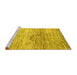 Sideview of Machine Washable Abstract Yellow Modern Rug, wshabs3050yw