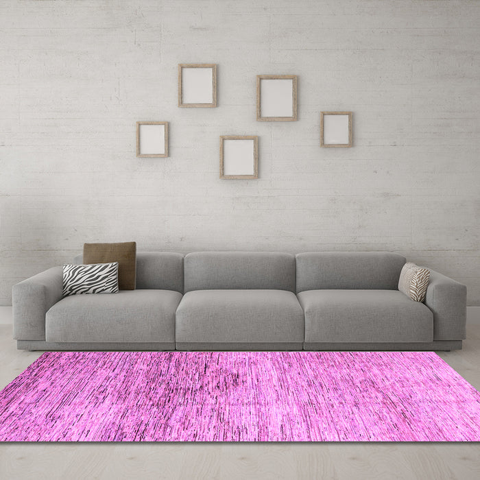 Machine Washable Abstract Purple Modern Area Rugs in a Living Room, wshabs3050pur