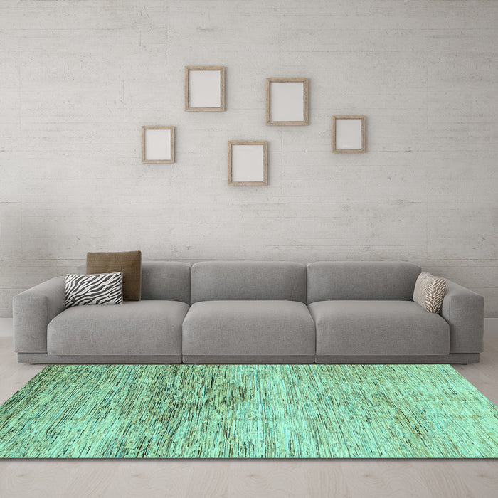 Machine Washable Abstract Light Blue Modern Rug in a Living Room, wshabs3050lblu