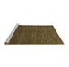 Sideview of Machine Washable Abstract Bakers Brown Rug, wshabs3051