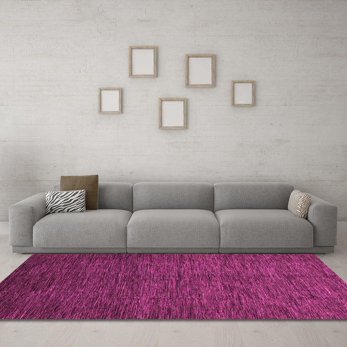 Machine Washable Abstract Pink Modern Rug in a Living Room, wshabs3051pnk