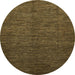 Round Abstract Bakers Brown Modern Rug, abs3051