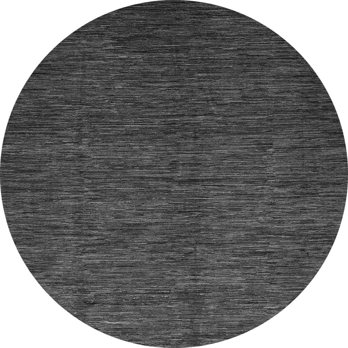 Round Machine Washable Abstract Gray Modern Rug, wshabs3051gry