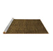 Sideview of Machine Washable Abstract Brown Modern Rug, wshabs3051brn