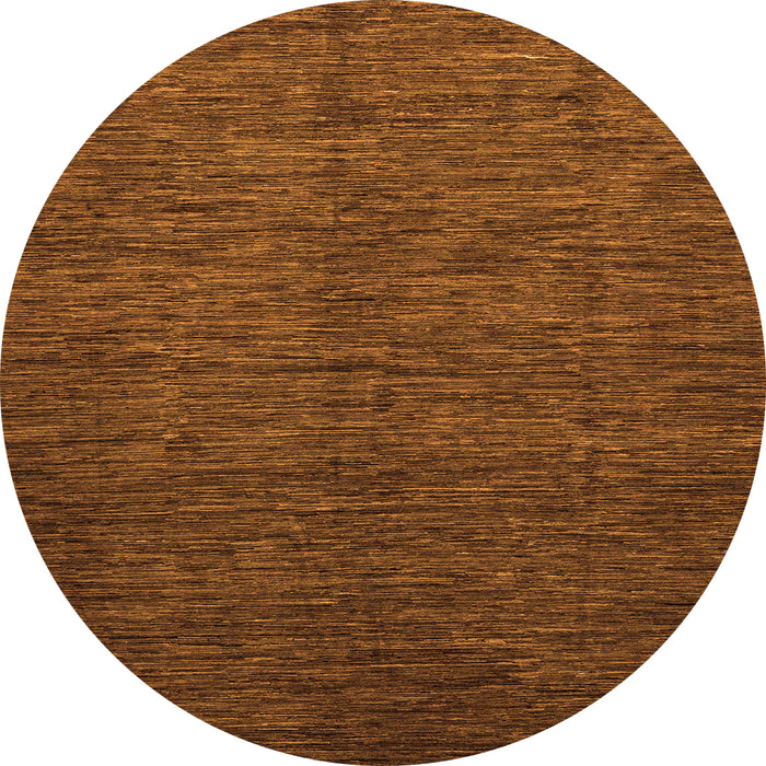 Round Machine Washable Abstract Orange Modern Area Rugs, wshabs3051org