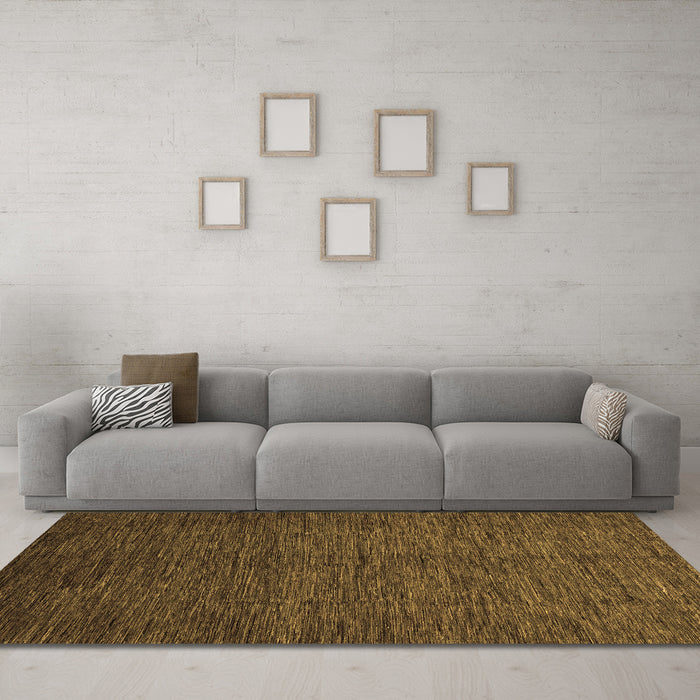 Machine Washable Abstract Brown Modern Rug in a Living Room,, wshabs3051brn