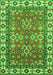 Machine Washable Oriental Green Traditional Area Rugs, wshabs3052grn