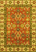 Machine Washable Oriental Yellow Traditional Rug, wshabs3052yw