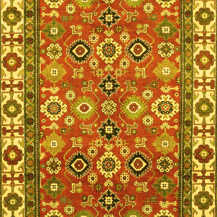Machine Washable Oriental Yellow Traditional Rug, wshabs3052yw