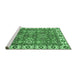 Sideview of Machine Washable Oriental Emerald Green Traditional Area Rugs, wshabs3052emgrn